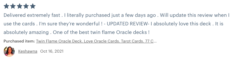 Twin Flame Oracle Deck photo review